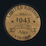 Personalized ninety vintage 90th birthday party magnet<br><div class="desc">Make your birthday special with this unique design. Add a touch of sophisticated elegance to your birthday celebration with our exquisite, one-of-a-kind designs. These graphics bring sophistication and originality to any product, creating a memorable and stylish gift. They are perfect for those who appreciate a touch of timeless glamour on...</div>