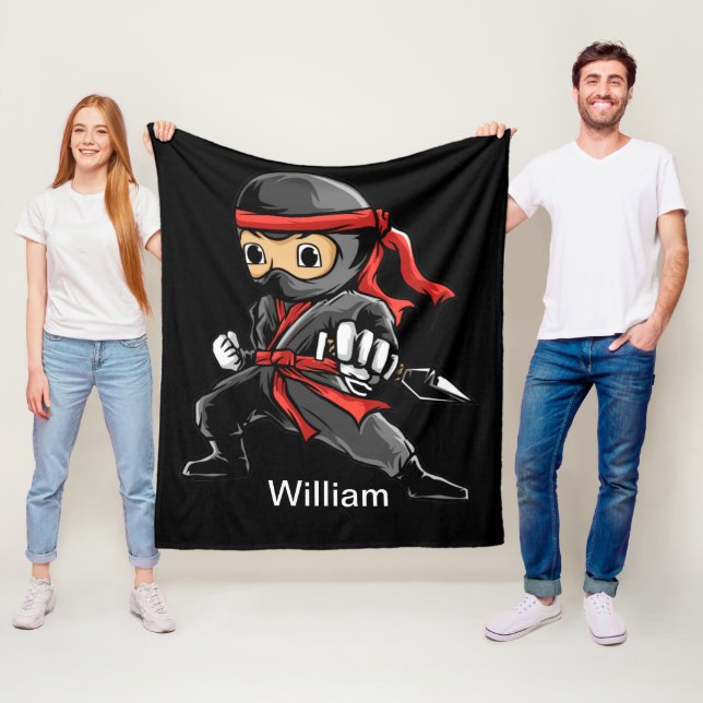 Personalized Ninja    Fleece Blanket (In Situ)