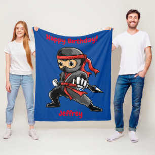 Personalized Ninja Fleece Blanket