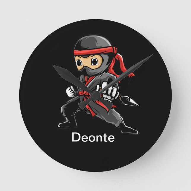 Personalized Ninja      Round Clock (Front)