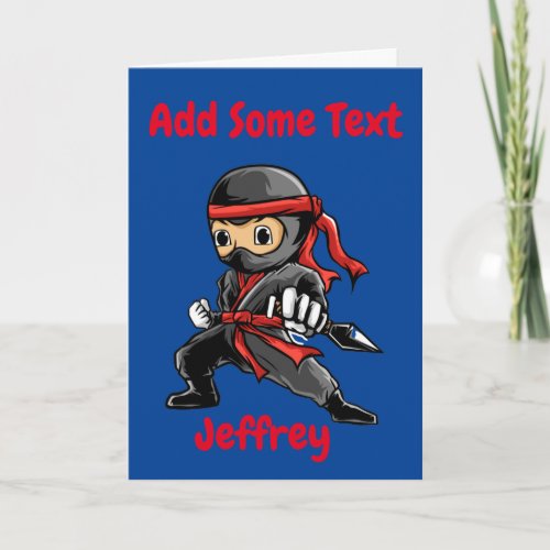 Personalized Ninja Warrior  Card