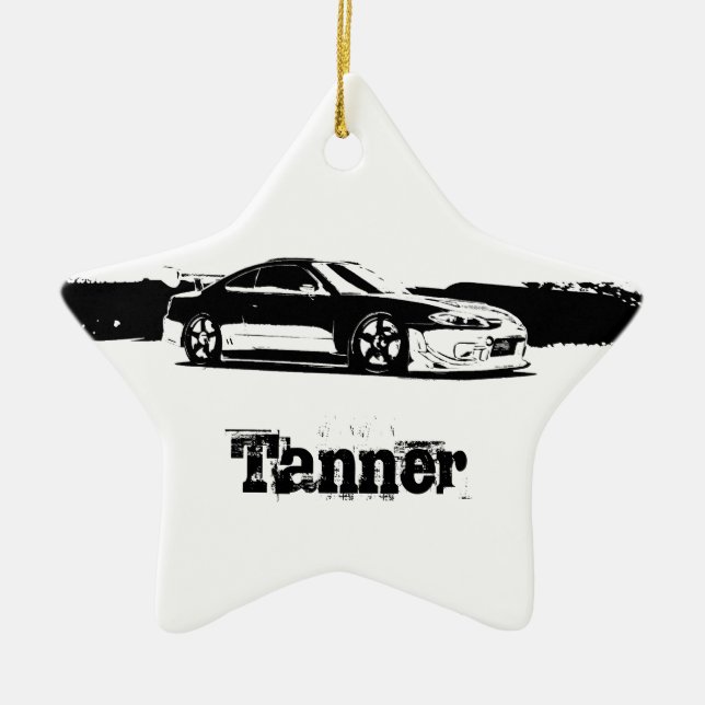 Personalized Nissan Silvia Ceramic Ornament (Front)