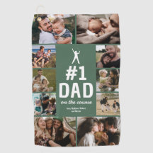 Personalized No.1 Dad Golf Towel with Photos