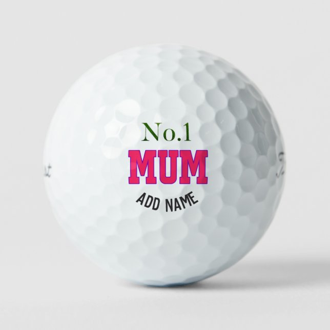 Personalized No.1 Mum Titleist Pro V1 Golf Balls (Front)