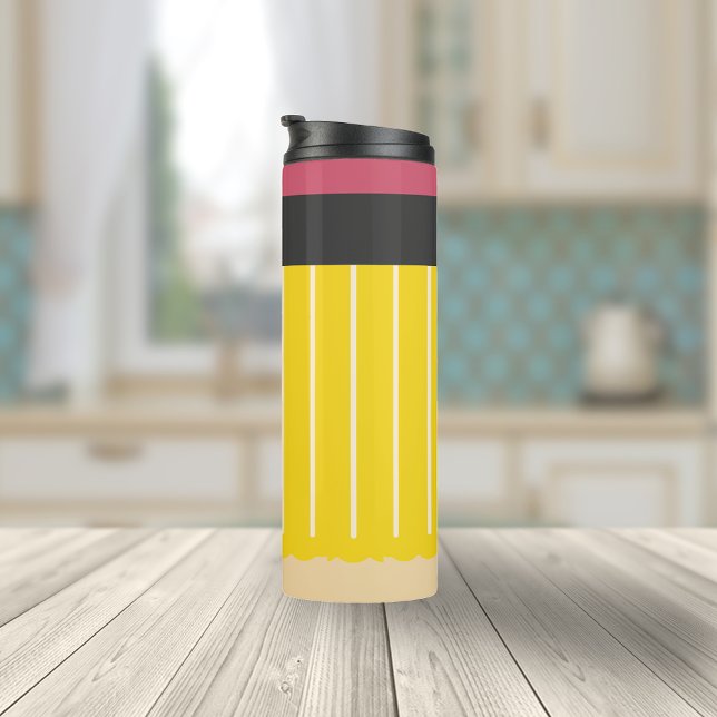 Personalized No 2 Pencil Teacher's Fun Thermal Tumbler (Creator Uploaded)
