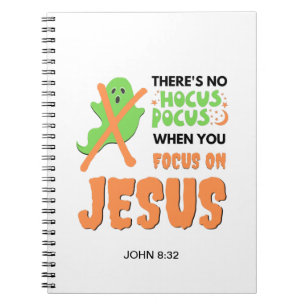 Personalized NO HOCUS POCUS Christian Halloween Notebook