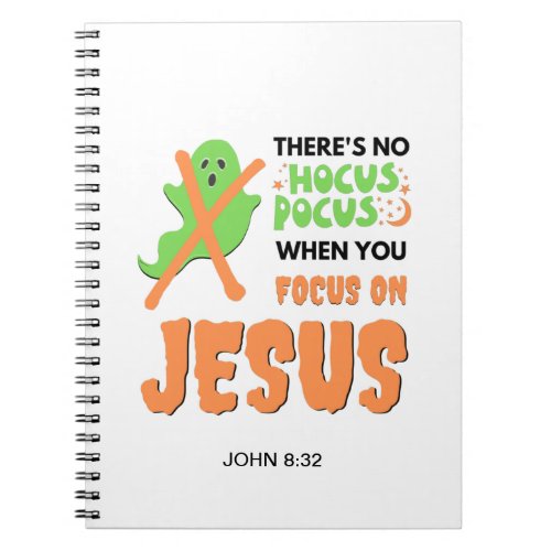 Personalized NO HOCUS POCUS Christian Halloween Notebook