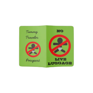 Personalized "No Live Luggage" Passport Holder