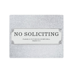 Personalized No Soliciting Metal Outdoor Door Sign