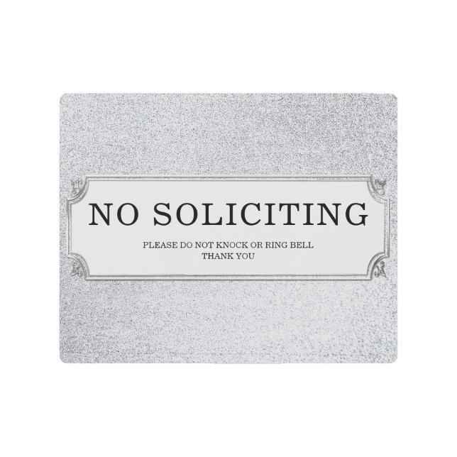 Personalized No Soliciting Metal Outdoor Door Sign (Front)