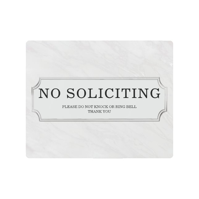 Personalized No Soliciting Metal Outdoor Door Sign (Front)