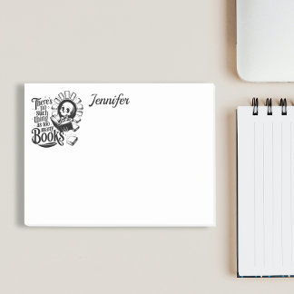 Personalized No Such Thing As Too Many Books Post-it Notes