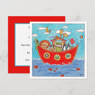 Personalized Noah's Ark Birthday Invitation