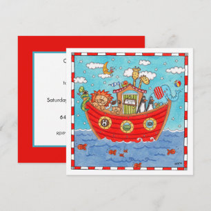 Personalized Noah's Ark Birthday Invitation