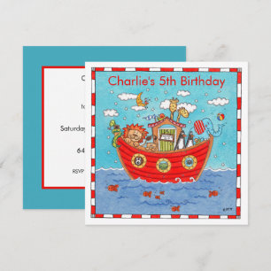 Personalized Noah's Ark Birthday Invitation
