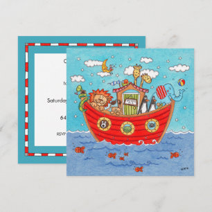 Personalized Noah's Ark Birthday Invitation