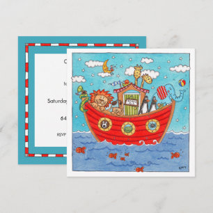 Personalized Noah's Ark Birthday Invitation