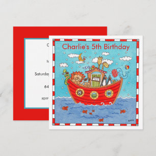 Personalized Noah's Ark Birthday Invitation