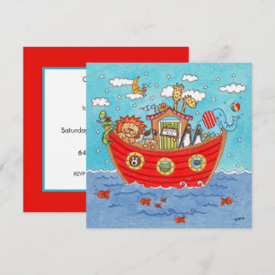 Personalized Noah's Ark Birthday Invitation