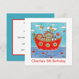 Personalized Noah's Ark Birthday Invitation