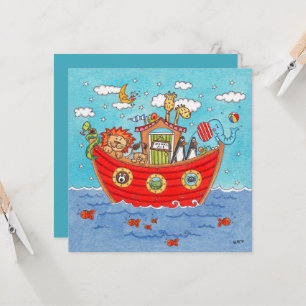 Personalized Noah's Ark Birthday Invitation