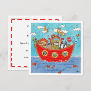 Personalized Noah's Ark Birthday Invitation