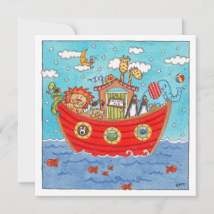 Personalized Noah's Ark Birthday Invitation