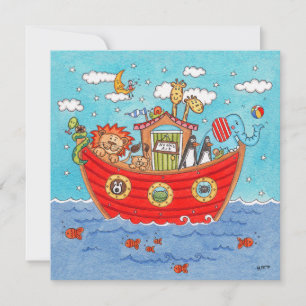 Personalized Noah's Ark Birthday Invitation