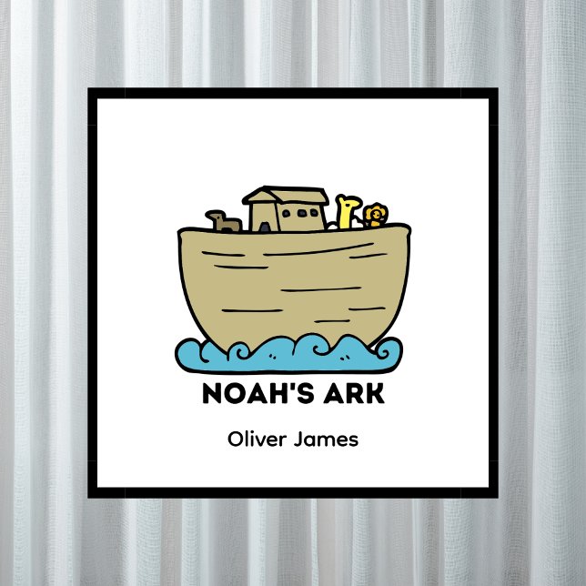 Personalized Noah's Ark Boy's Name  Poster (Creator Uploaded)