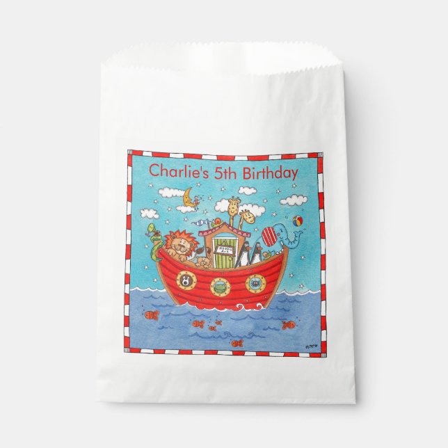 Personalized Noah's Ark  Favor Bag (Front)