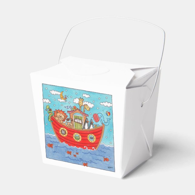Personalized Noah's Ark  Favor Boxes (Front Side)