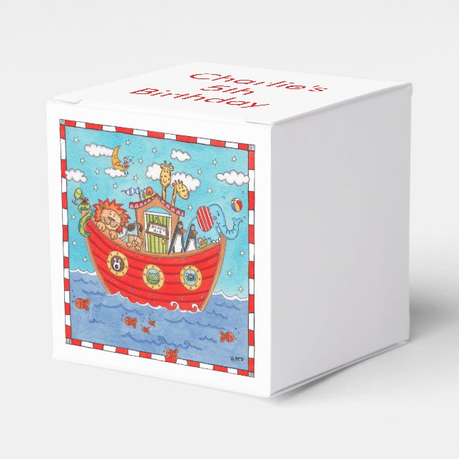 Personalized Noah's Ark  Favor Boxes (Front Side)