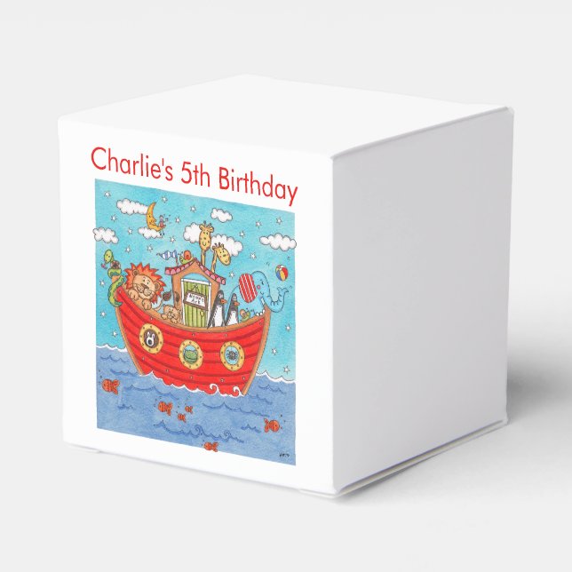 Personalized Noah's Ark  Favor Boxes (Back Side)