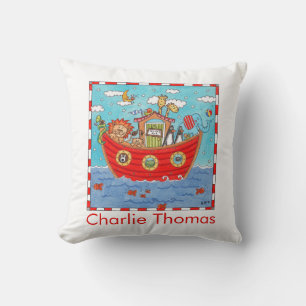 Personalized Noah's Ark Throw Pillow