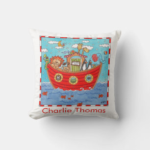 Personalized Noah's Ark Throw Pillow