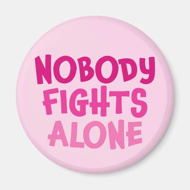 Personalized Nobody Fights Alone Magnet (Front)
