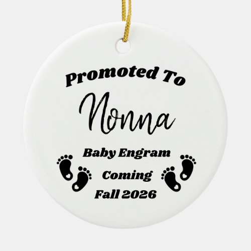Personalized Nonna Baby Announcement Ornament