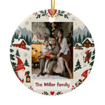 Personalized Nordic Gnome Family Photo Keepsake