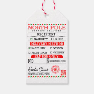 Personalized North Pole Express Delivery Gift Tags