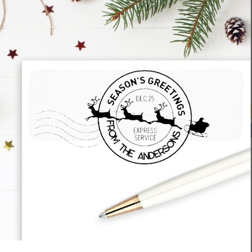 Personalized North Pole Family Mail Stamp