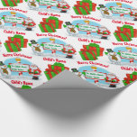 Personalized North Pole Santa! Wrapping Paper at Zazzle