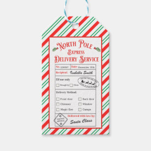Personalized North Pole Special Delivery Santa Gift Tags