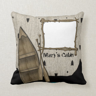 Personalized North Woods Cabin Pillow