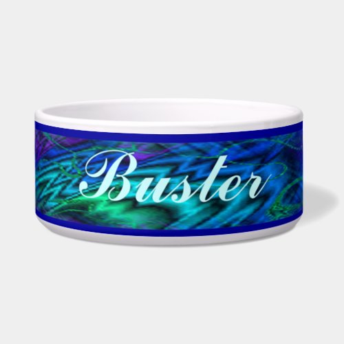 Personalized Northern Lights Pet Bowl