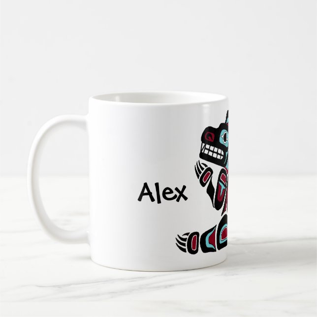 Personalized Northwest Coast Bear Coffee Mug (Left)