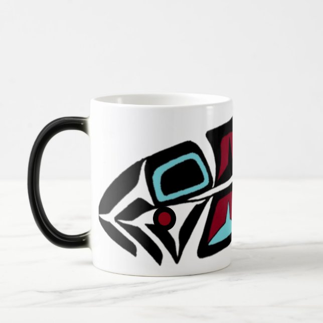 Personalized Northwest Coast Feather Morphing mug (Left)