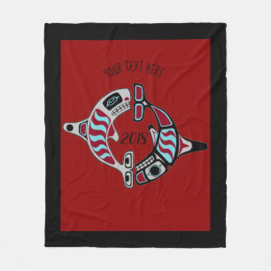 Personalized Northwest Coast Orca Blanket