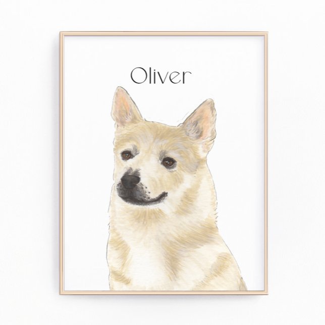 Personalized Norwegian Buhund Photo Print (Creator Uploaded)