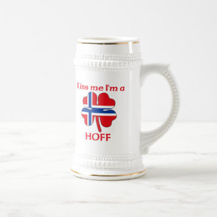 Personalized Norwegian Kiss Me I'm Hoff Beer Stein