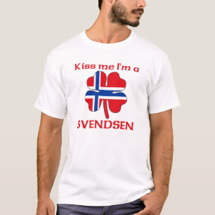 Personalized Norwegian Kiss Me I'm Svendsen T-Shirt